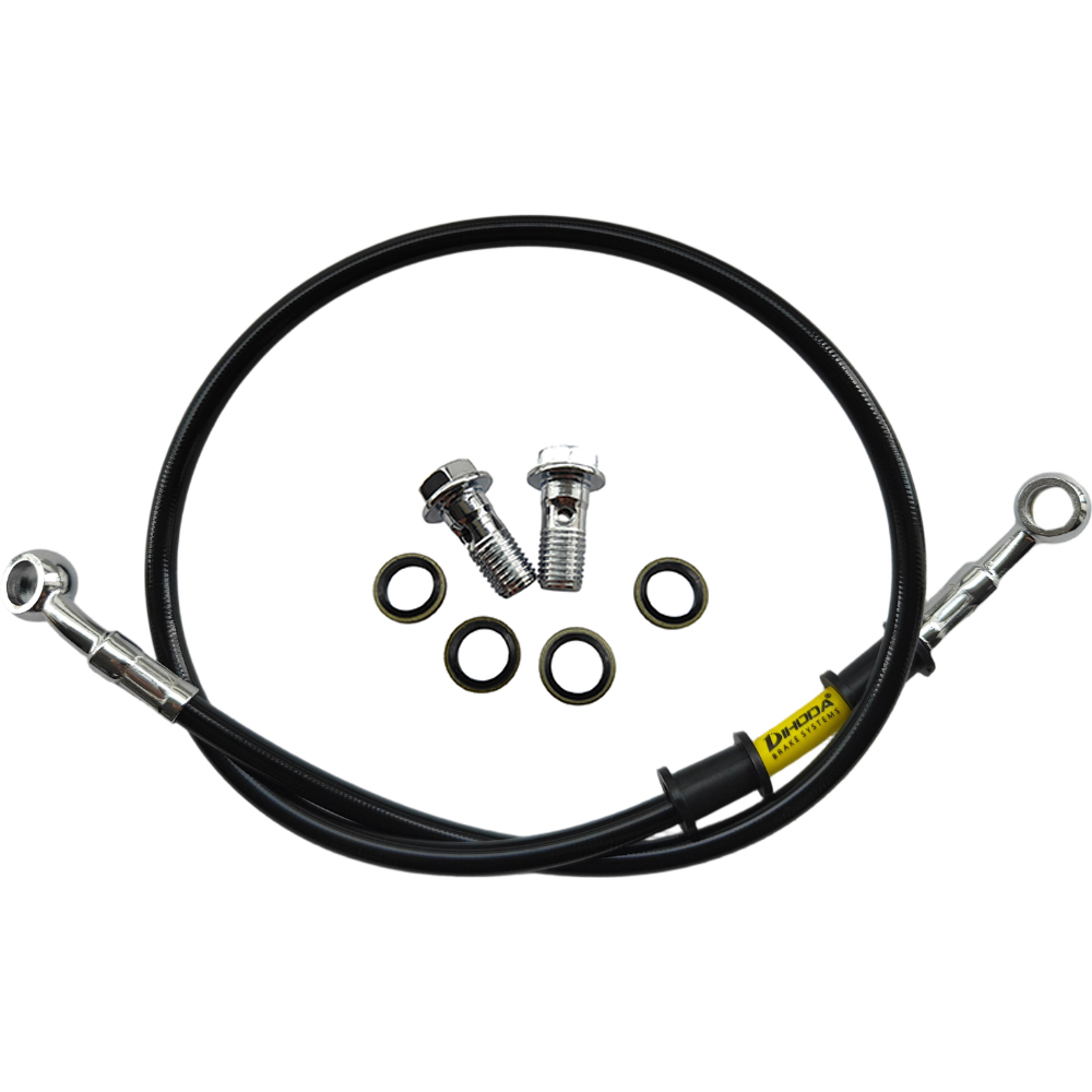 28°-28° Black Braided Stainles - Motorcycle Brake Cable recension och pris