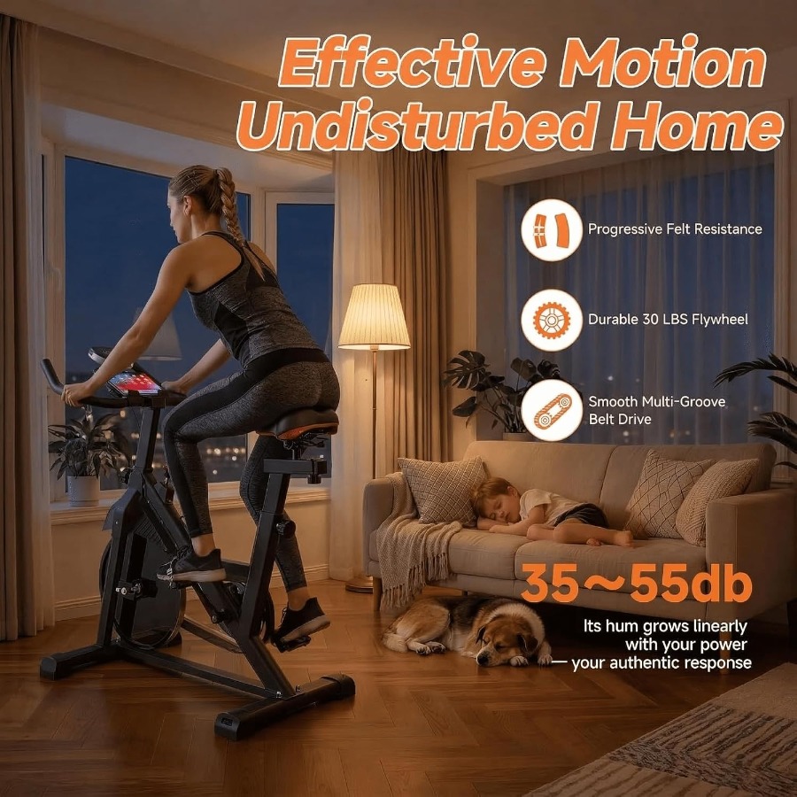 Home Exercise Bike with Silent - Brake Pads Bike recension och pris