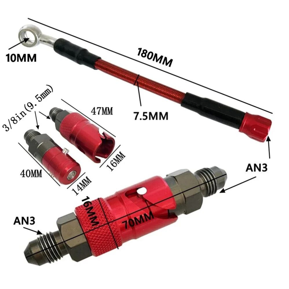 Motorcycle AN3 Quick Connect B - Motorcycle Brake Cable recension och pris